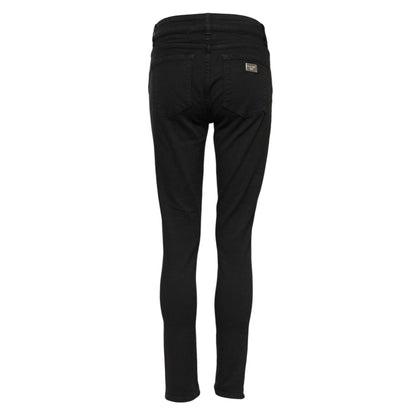 Dolce & Gabbana Black Cotton Skinny Mid Waist Denim Jeans