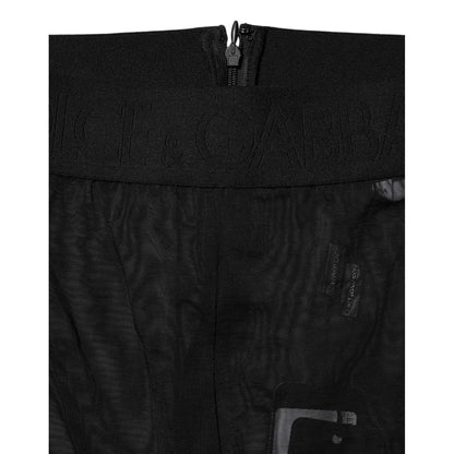 Dolce & Gabbana Black Nylon Leggings Stretch Pants