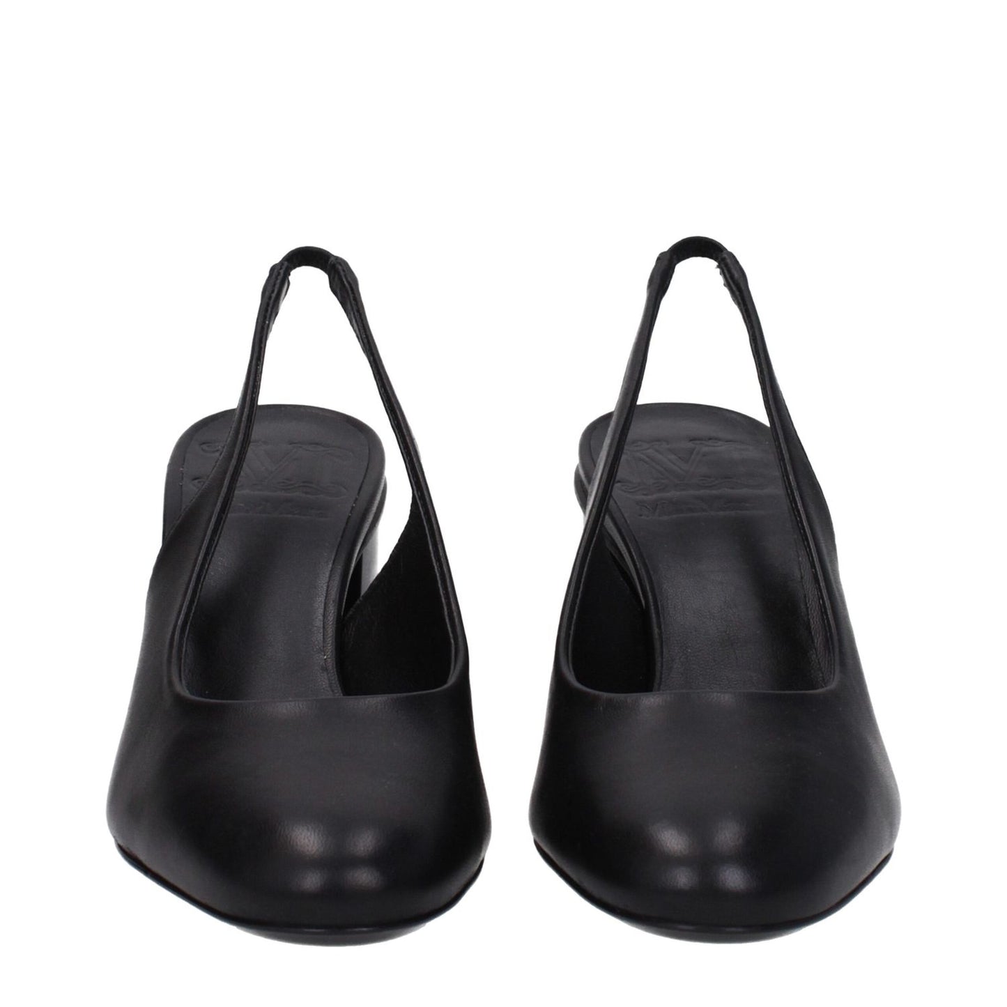 Max Mara Black Leather High Heel Pumps