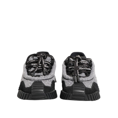 Dolce & Gabbana Black Gray NS1 Low Top Sneakers Shoes