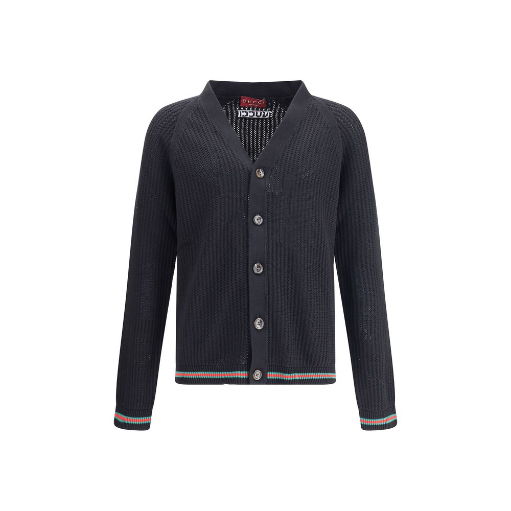 Gucci Black Cotton Cardigan