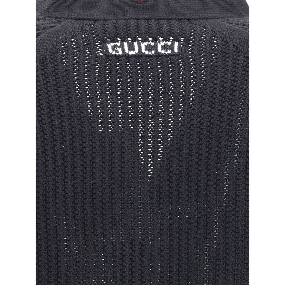 Gucci Black Cotton Cardigan