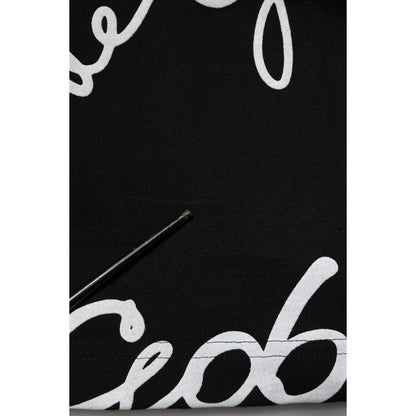 Dolce & Gabbana Black Logo Print Cotton Crew Neck T-shirt