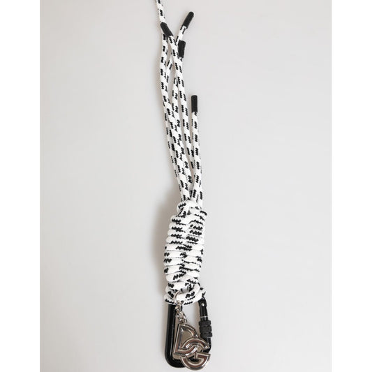 Dolce & Gabbana Multicolor Polyester Tape String DG Logo Keychain Keyring