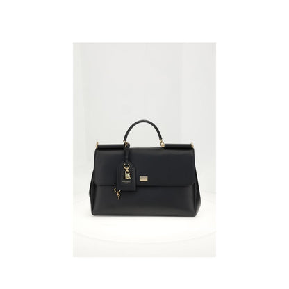 Dolce & Gabbana Black Calf Leather Bos Taurus Shoulder Bag