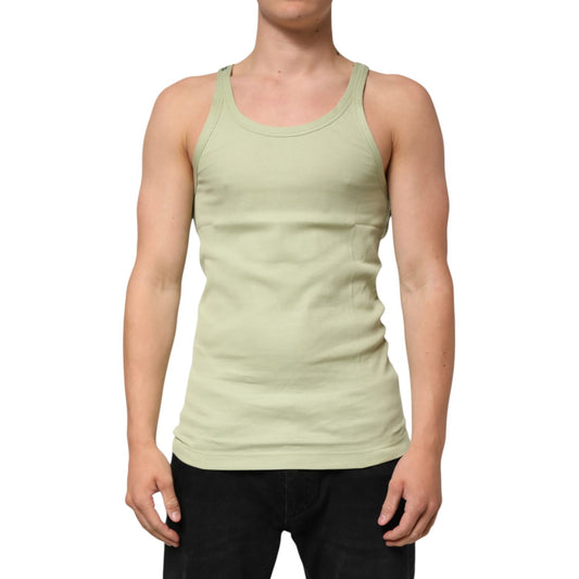 Dolce & Gabbana Light Green Tank Sleeveless Men Men T-shirt Dolce & Gabbana