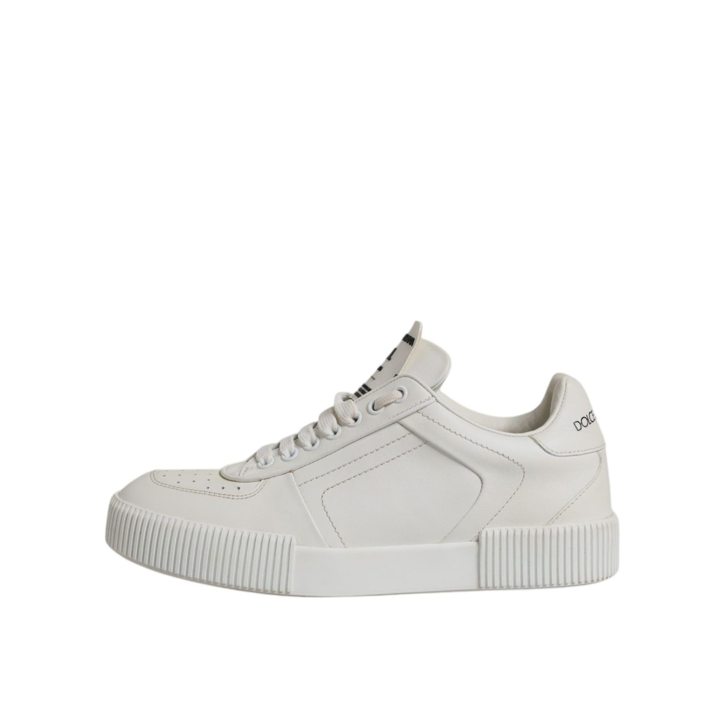 Dolce & Gabbana White Miami Leather Low Top Sneakers Shoes