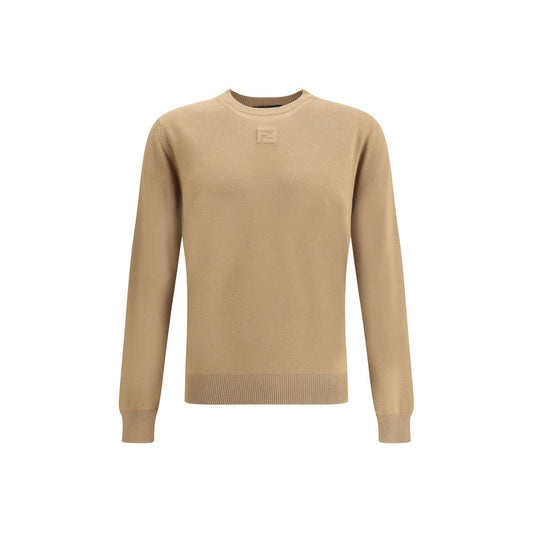 Fendi Beige Fleece Wool Sweatshirt