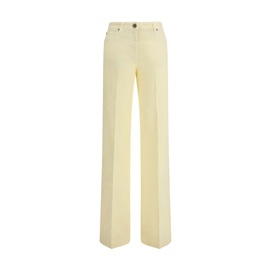 Etro Yellow Cotton Straight-Leg Jeans