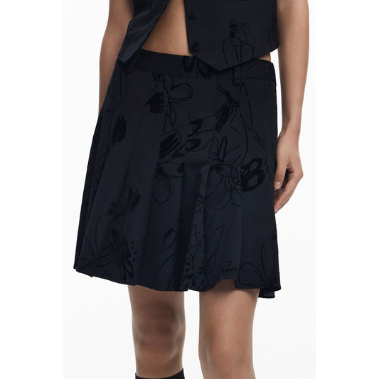 Desigual Black Polyester Women Skirt 1728,67403481248,Black,Clothing,Desigual,L,M,Mini - Skirts - Clothing,New with tags,S,Skirts - Clothing,Women,XL,XS