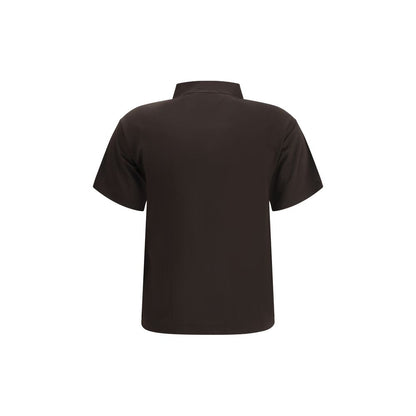 Margiela Brown Viscose Polo Shirt