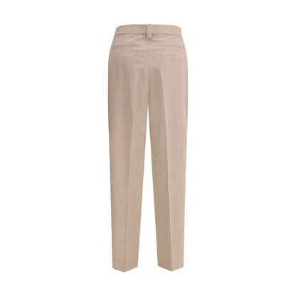 Fabiana Filippi Beige Fleece Wool Dress Pants Fabiana Filippi