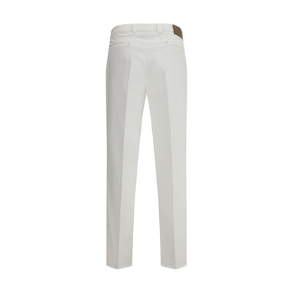 Brunello Cucinelli White Cotton Casual Pants