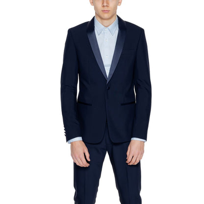 Antony Morato Blue Polyester Blazer Antony Morato