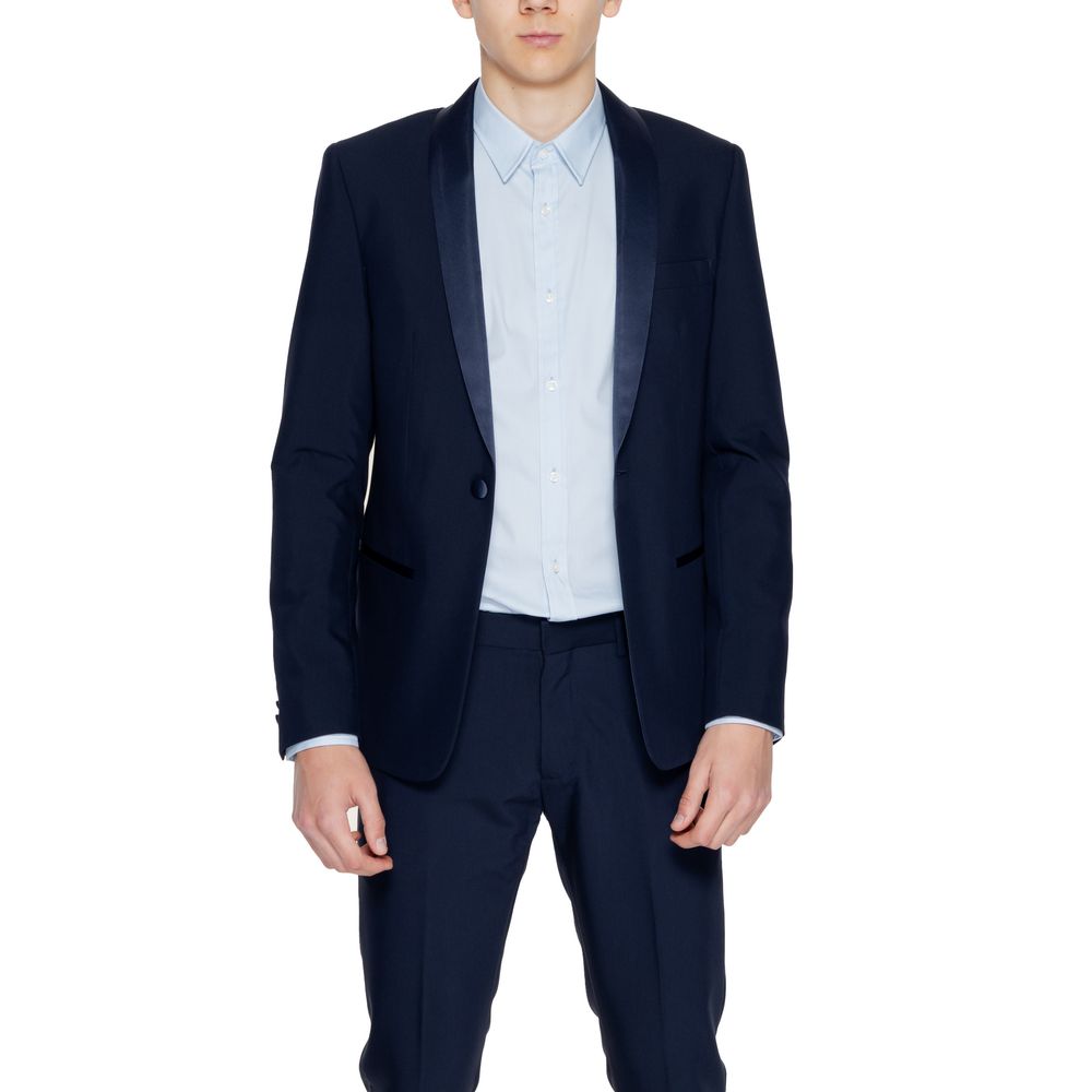 Antony Morato Blue Polyester Blazer Antony Morato