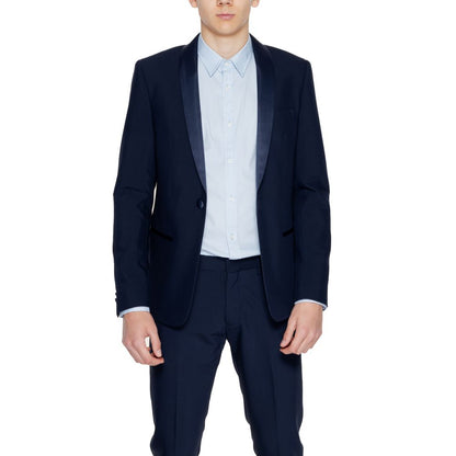 Antony Morato Blue Polyester Blazer Antony Morato
