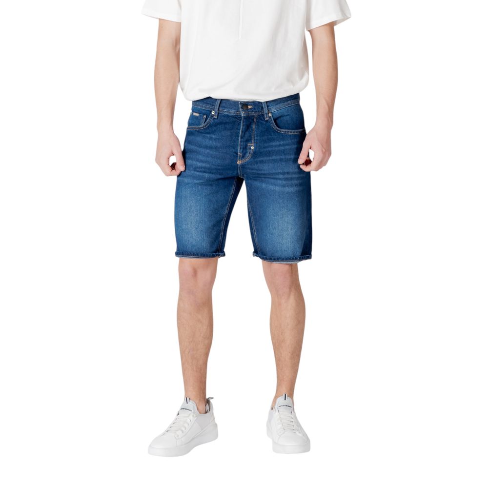 Antony Morato Blue Cotton Bermuda Shorts Antony Morato