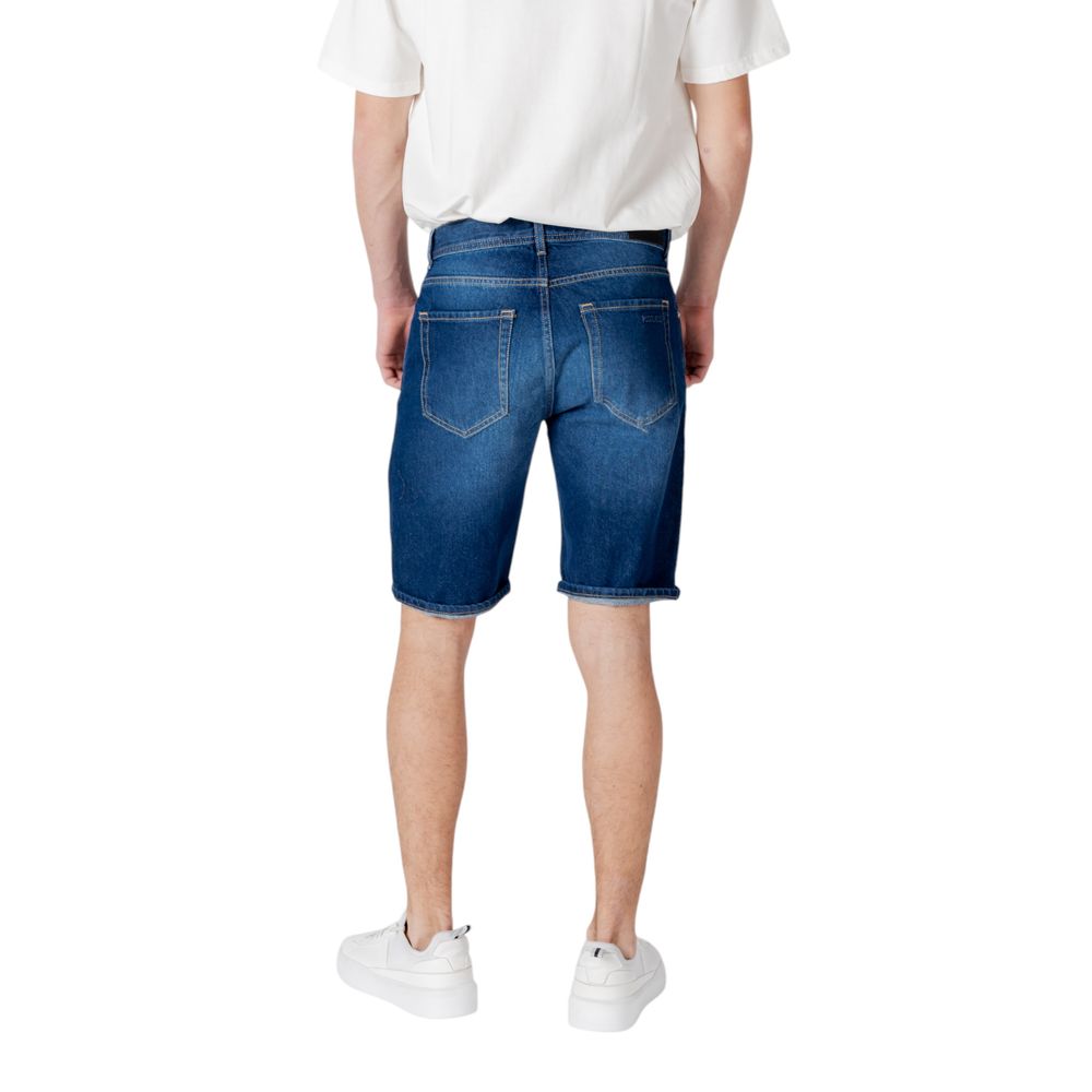Antony Morato Blue Cotton Bermuda Shorts Antony Morato