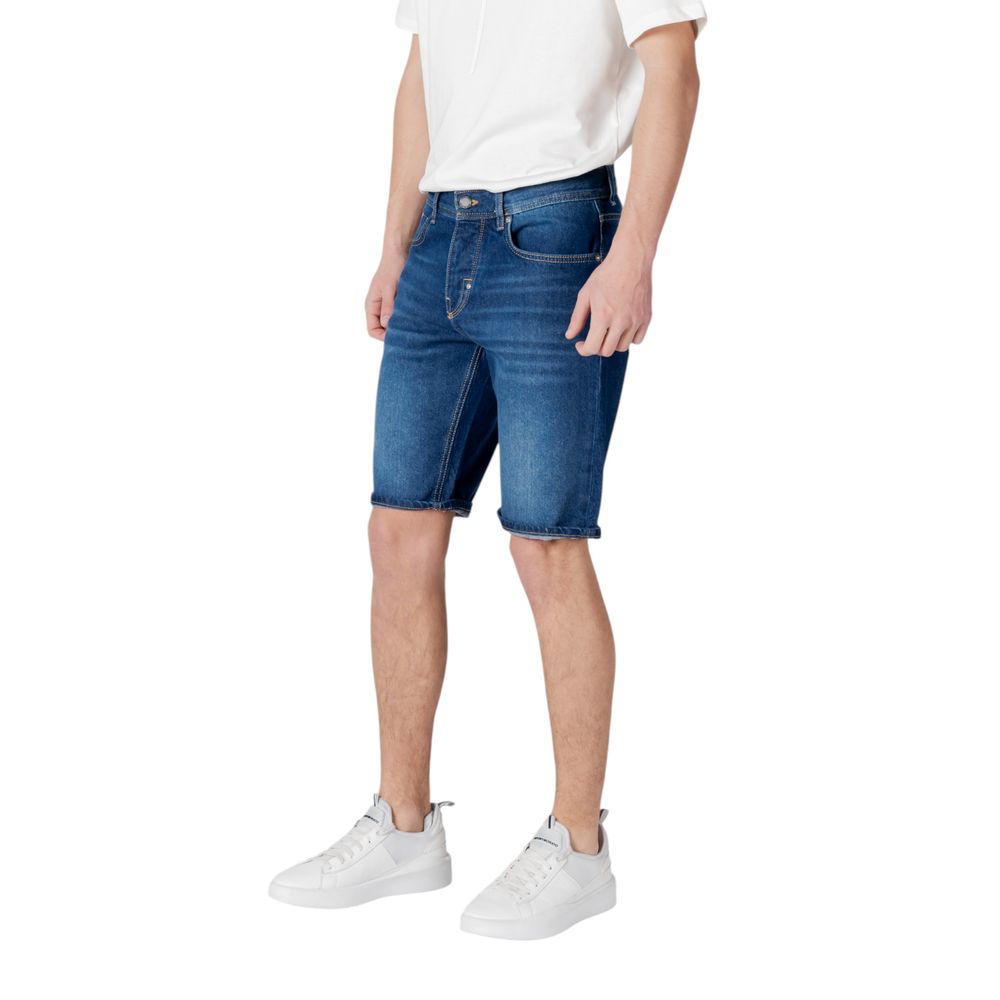 Antony Morato Blue Cotton Bermuda Shorts Antony Morato