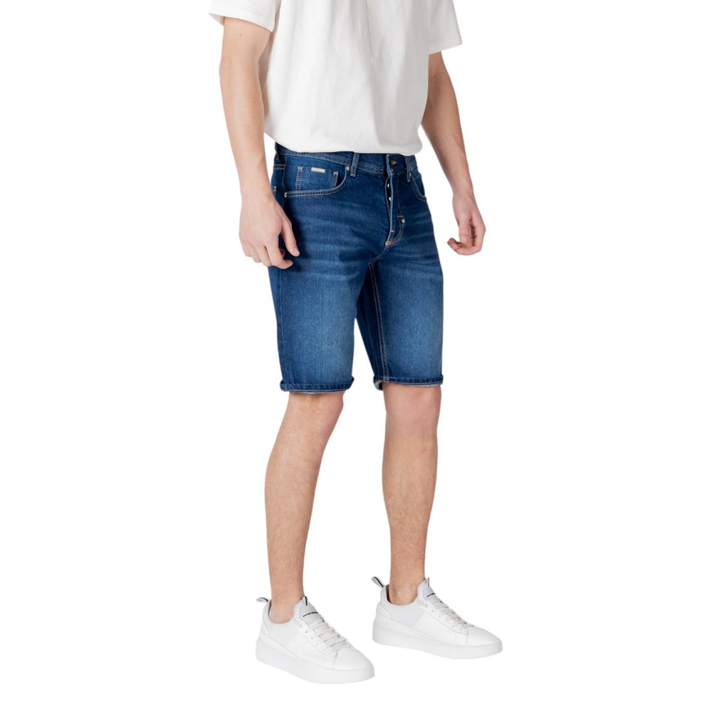 Antony Morato Blue Cotton Bermuda Shorts Antony Morato