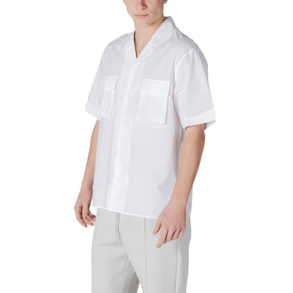 Antony Morato White Lyocell Shortsleeve Shirt Antony Morato