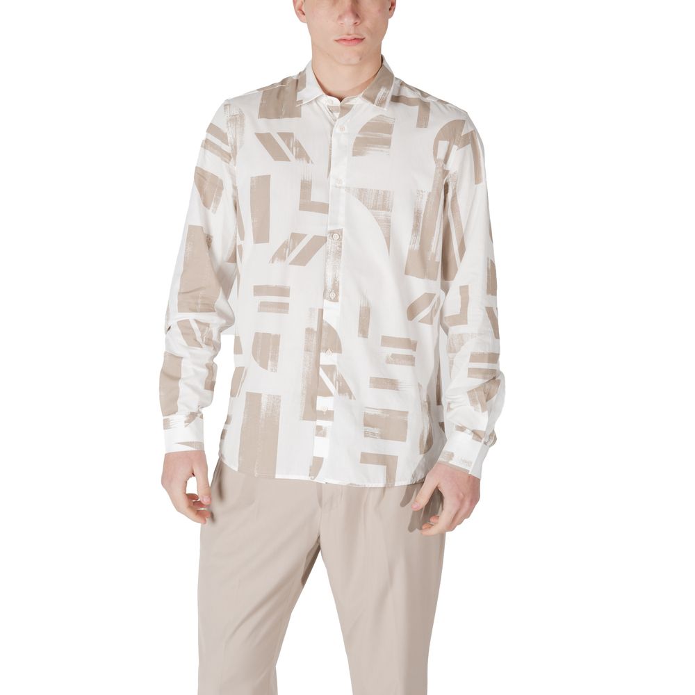 Antony Morato Beige Viscose Shirt Antony Morato