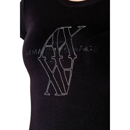 Armani Exchange Black Cotton T-Shirt Armani Exchange
