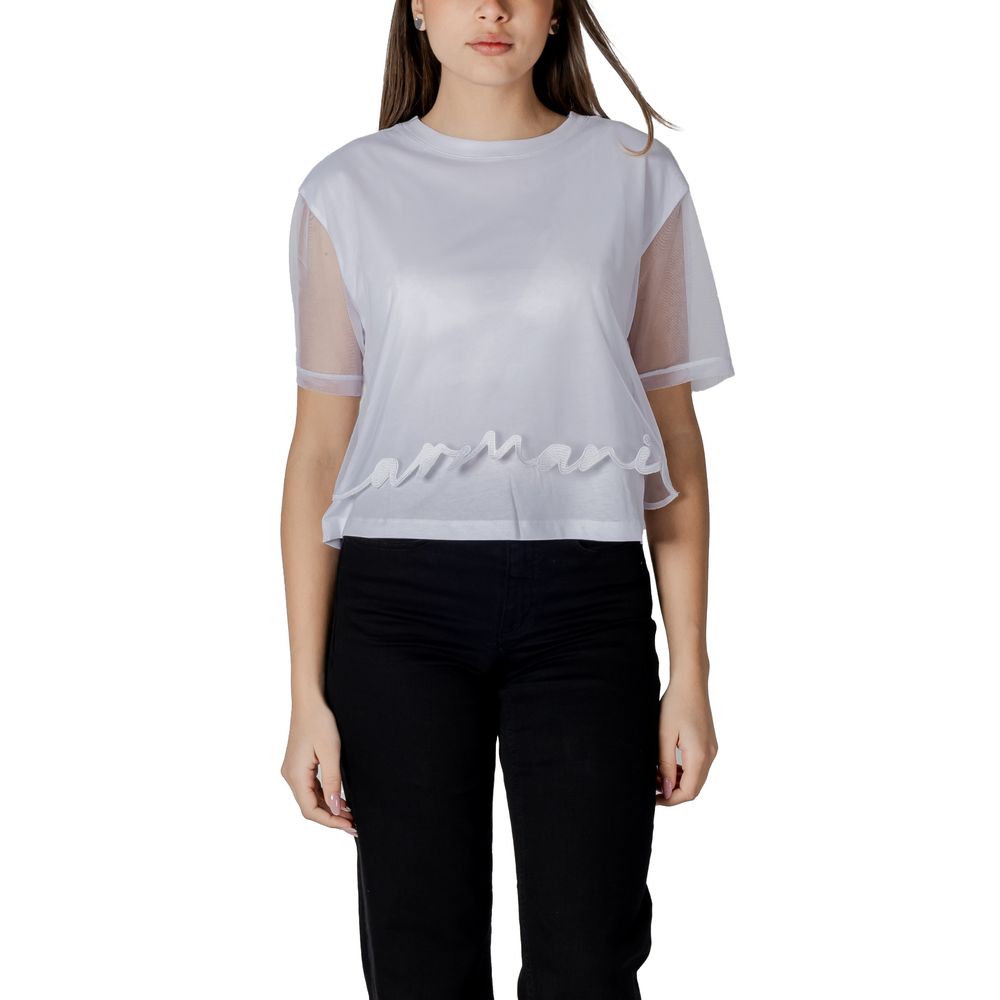 Armani Exchange White Cotton T-Shirt