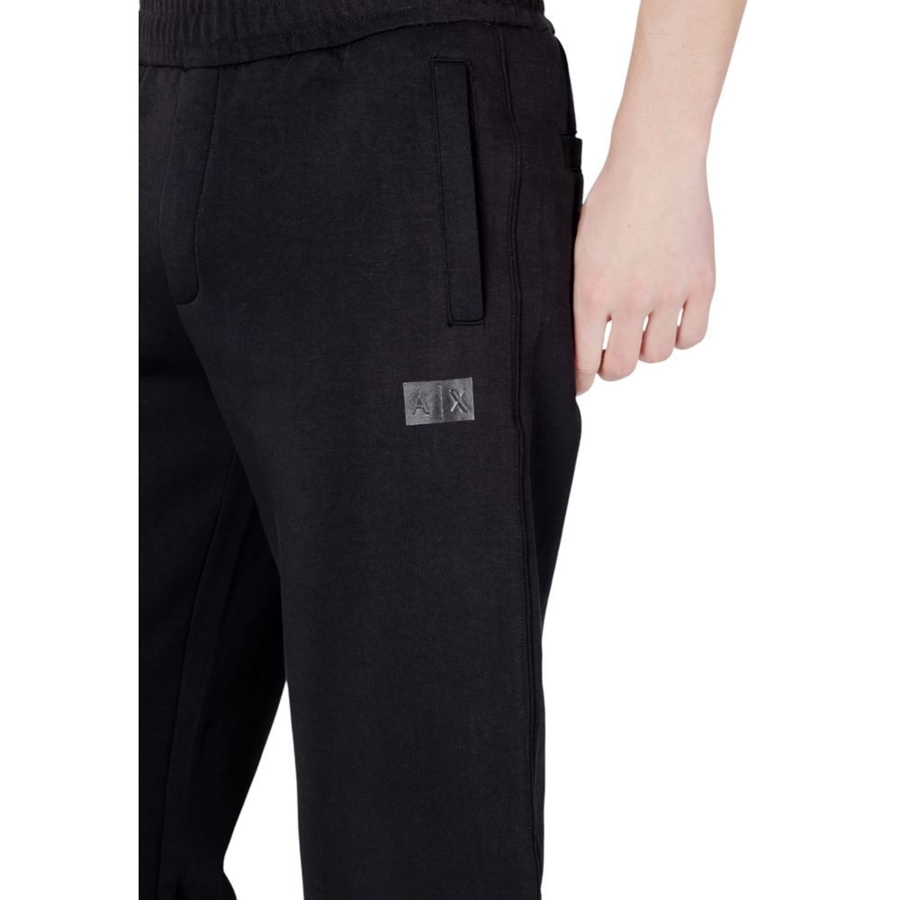Armani Exchange Black Cotton Joggers (Workout Pants) Armani Exchange