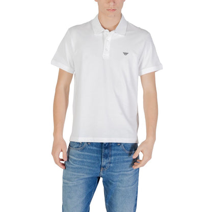 Emporio Armani Underwear White Cotton Polo Shirt