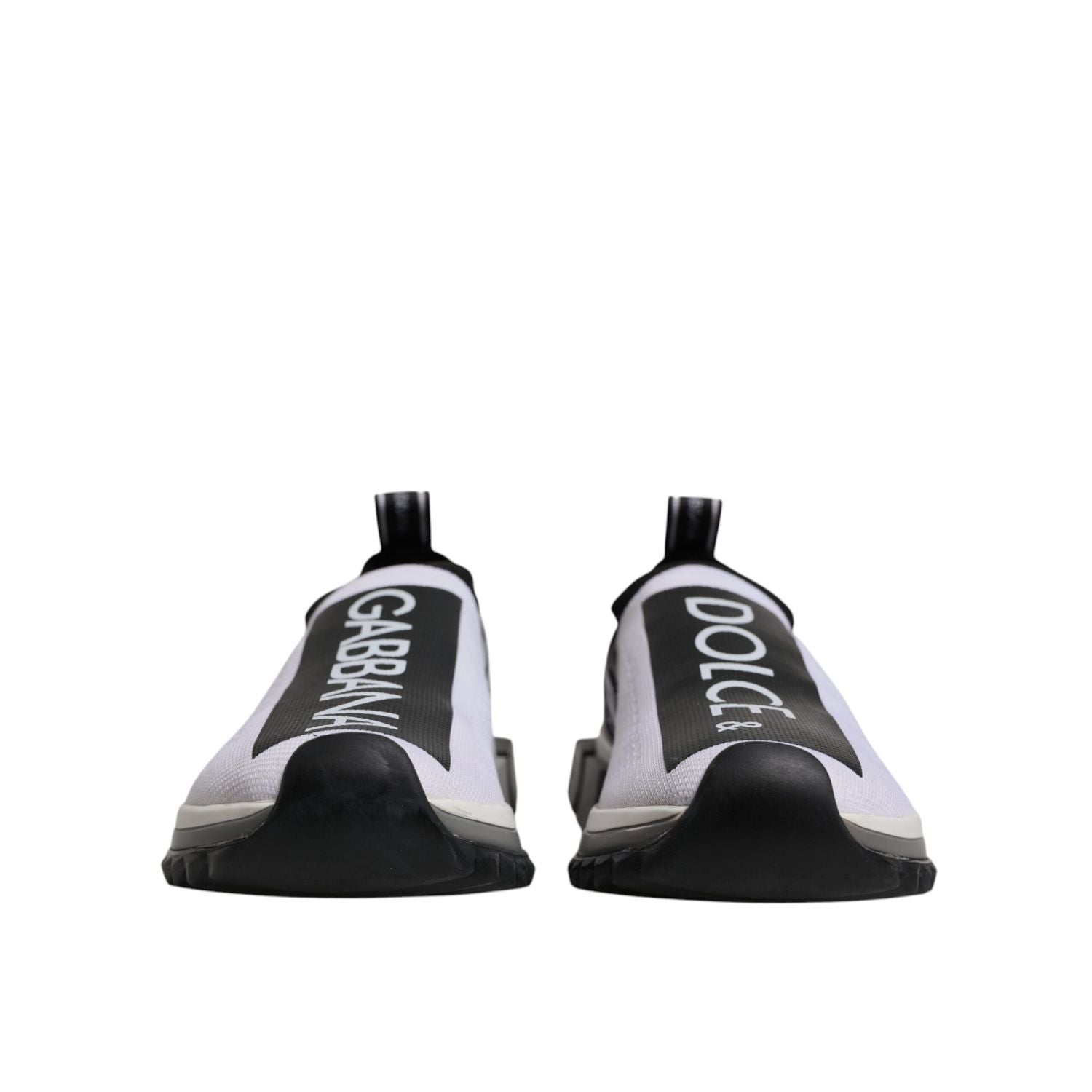 Dolce & Gabbana Black White Slip On Sorrento Sneakers Shoes