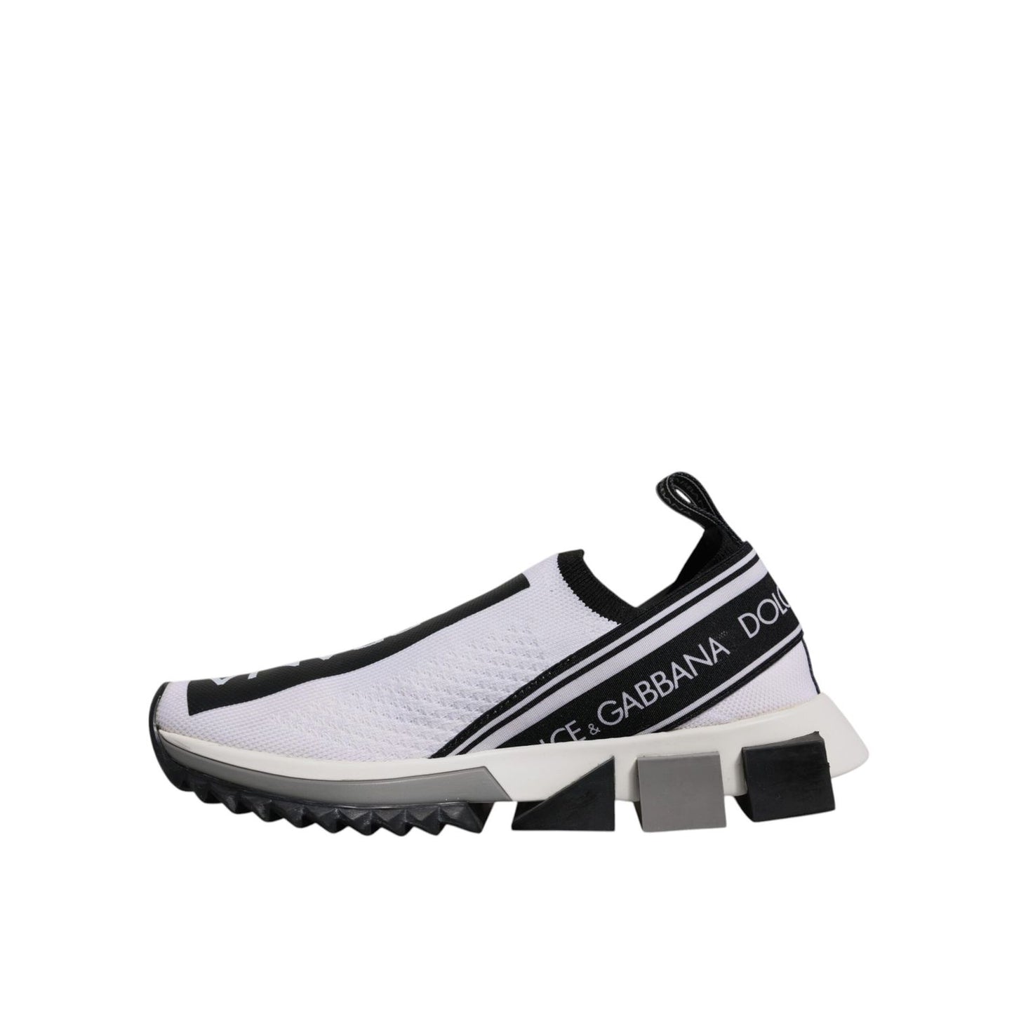 Dolce & Gabbana Black White Slip On Sorrento Sneakers Shoes