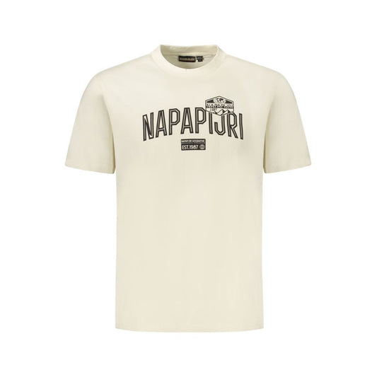 Napapijri Beige Cotton Men T-Shirt 1728,3XL,67403481248,Beige,Clothing,Men,Napapijri,New with tags,T-Shirts - Clothing,T-Shirts - T-Shirts - Clothing,XXL