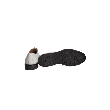 Roberto Pepe Luxury White Leather Men Shoe