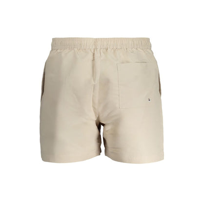 Calvin Klein Beige Polyester Men's Swim Trunk