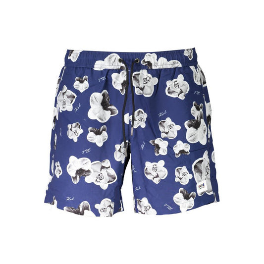 Karl Lagerfeld Blue Polyester Men's Swim Boxer