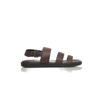 Cerruti 1881 Brown Cowhide Men Sandal Cerruti 1881