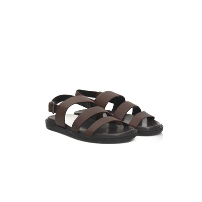 Cerruti 1881 Brown Cowhide Men Sandal Cerruti 1881