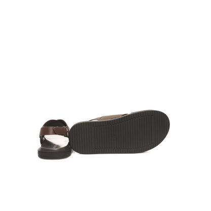 Cerruti 1881 Brown Cowhide Men Sandal Cerruti 1881