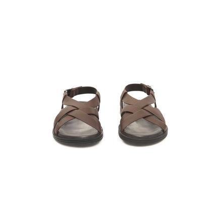 Cerruti 1881 Brown Cowhide Men Sandal Cerruti 1881