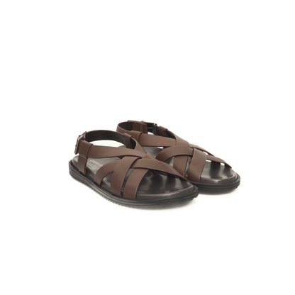 Cerruti 1881 Brown Cowhide Men Sandal Cerruti 1881