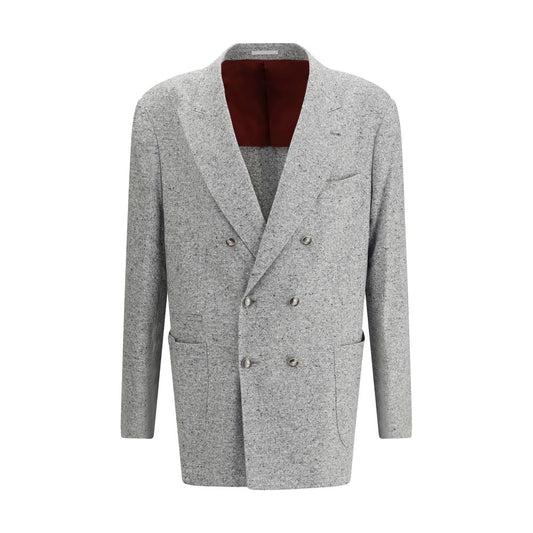 Brunello Cucinelli Gray Wool Blazer Brunello Cucinelli