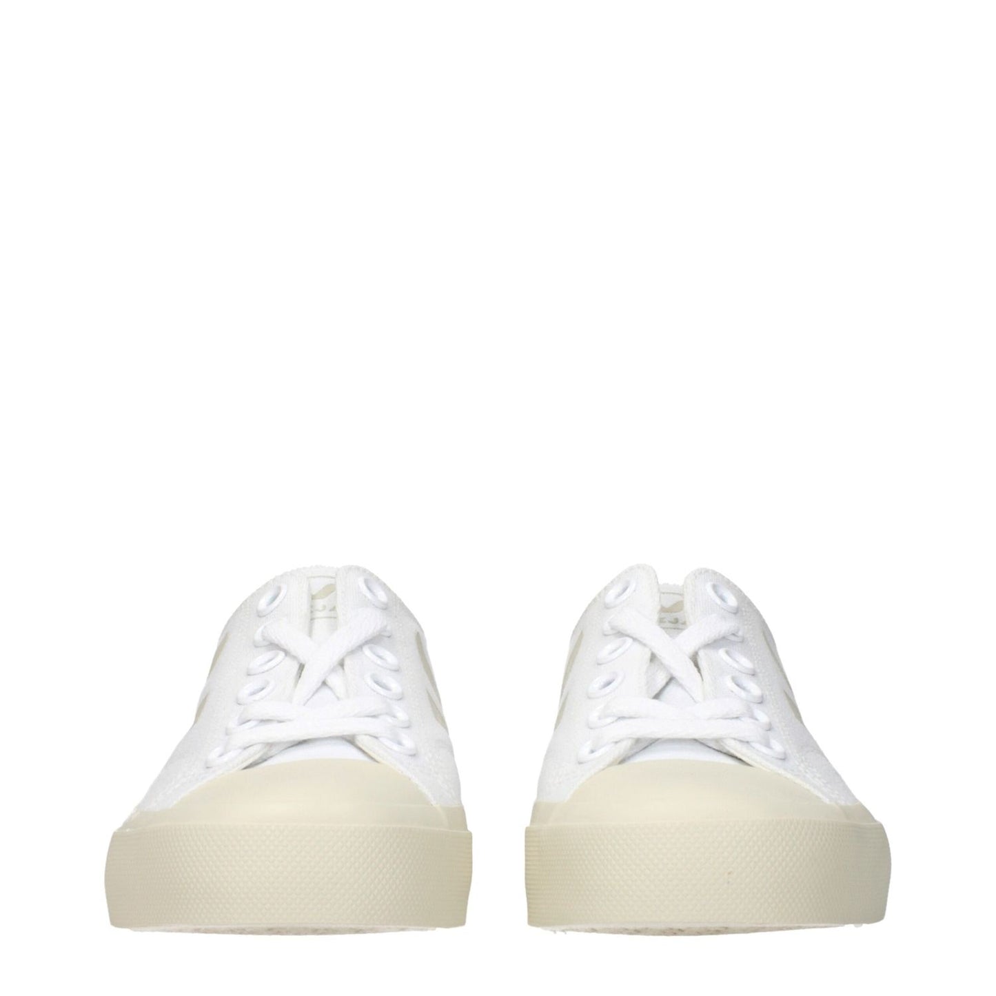 Veja White Fabric Low Top Sneakers