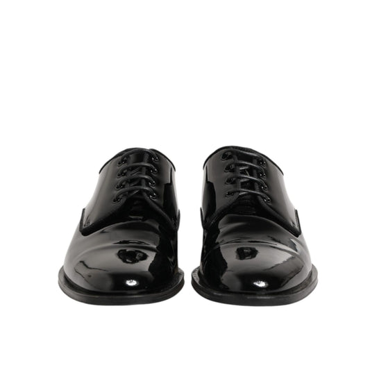 Dolce & Gabbana Black Leather Lace Up Derby Formal Dress Shoes