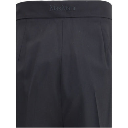 Max Mara Black Fleece Wool Casual Pants
