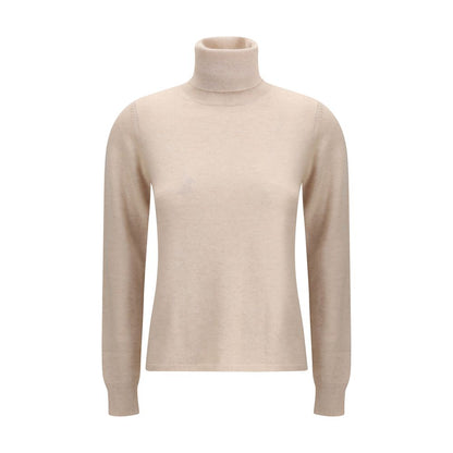 Max Mara Beige Wool Turtleneck