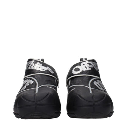 Off-White Black Leather High Top Sneakers