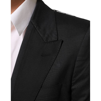 Dolce & Gabbana Black Cotton 2 Buttons Suit Jacket Blazer