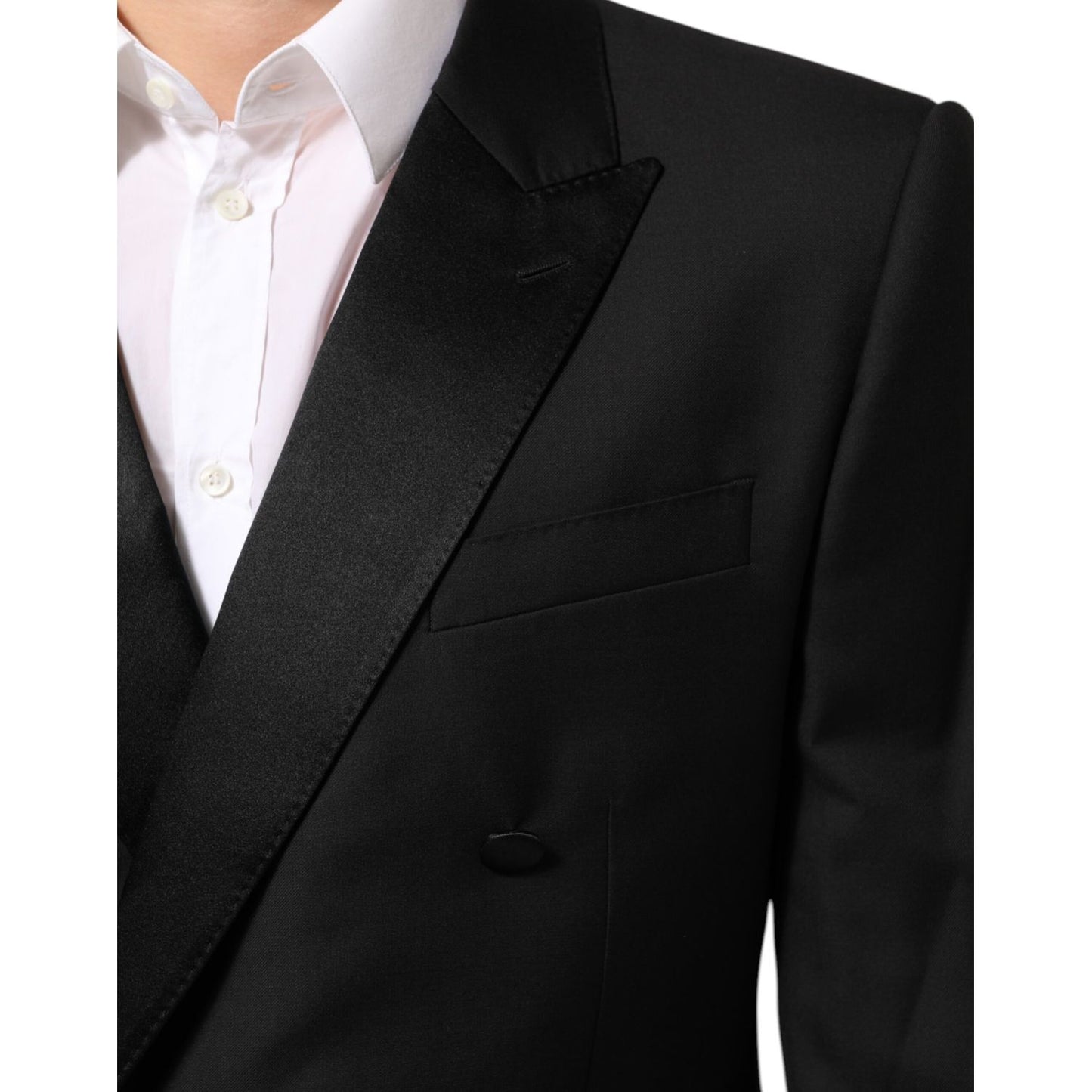 Dolce & Gabbana Black MARTINI Double-Breasted Suit Blazer