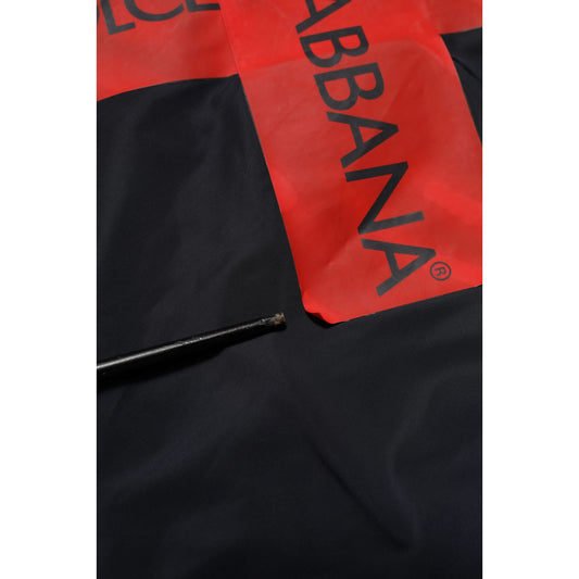 Dolce & Gabbana Blue Logo Tape Hooded Full Zip Bomber Jacket